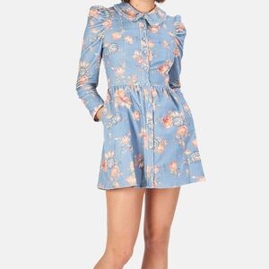 Love Shack Fancy Beyers Corduroy Mini Dress